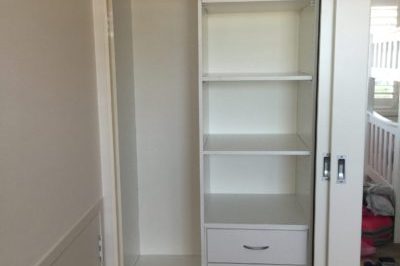 Think of your wardrobe internals as compartments when working with sliding doors