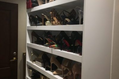 Rows and rows of shelves for your ultimate shoe storage