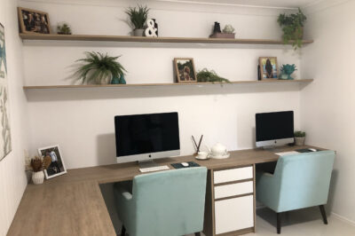 Home Office in Laminex Impressions Rural Oak