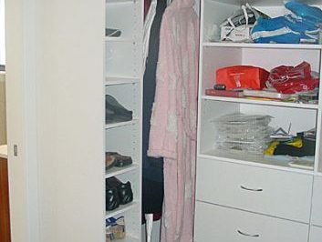 We can find a solution for a tricky corner in your walk in wardrobe