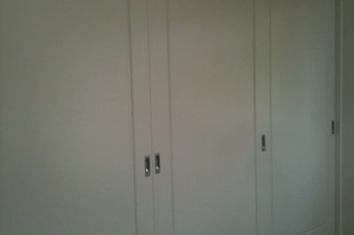 Sliding One Panel Polyurethane Doors with unit top - 3 doors